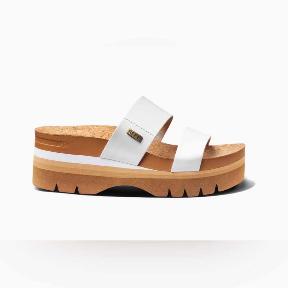 Cushion Vista Higher Reef Women's White Sandals size 8